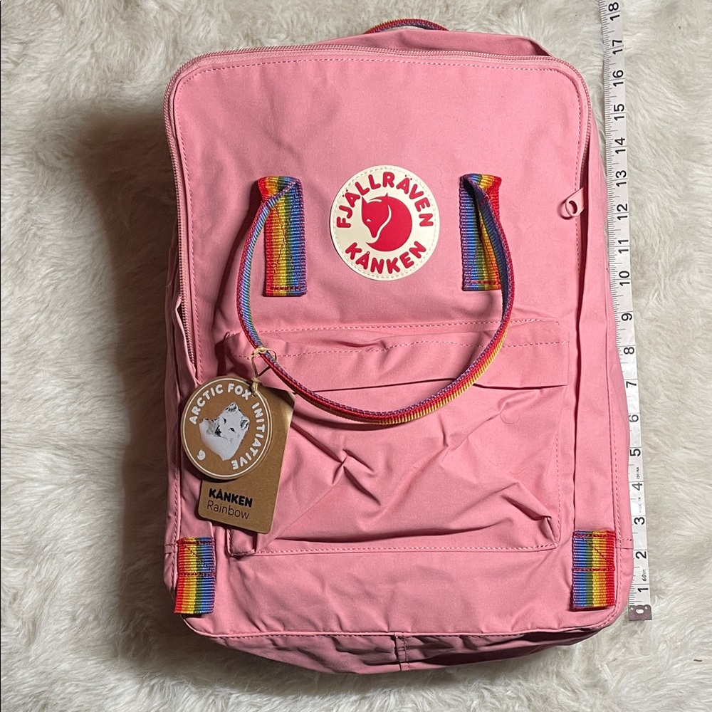 Fjallraven Kanken Pink Rainbow Backpack Arctic Fox Initiative limited edition